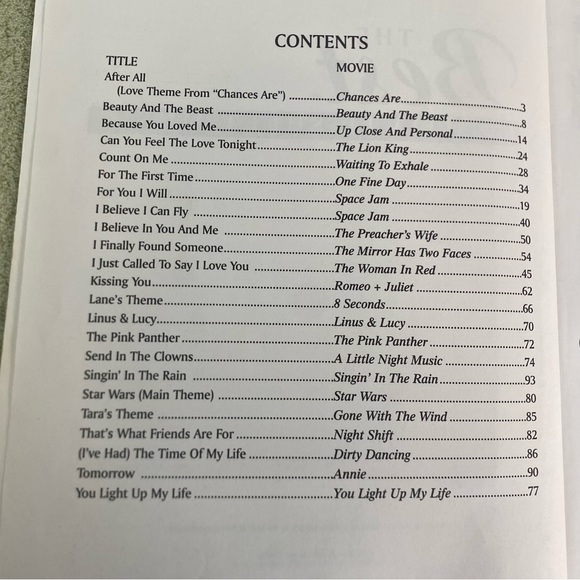The Best in Movie Sheet Music Book | Piano Vocal Chords - Picture 3 of 4